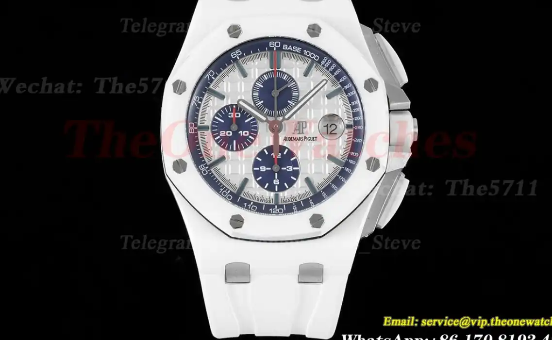 Royal Oak Offshore 44mm Ceramic RU White Stk APF A3126