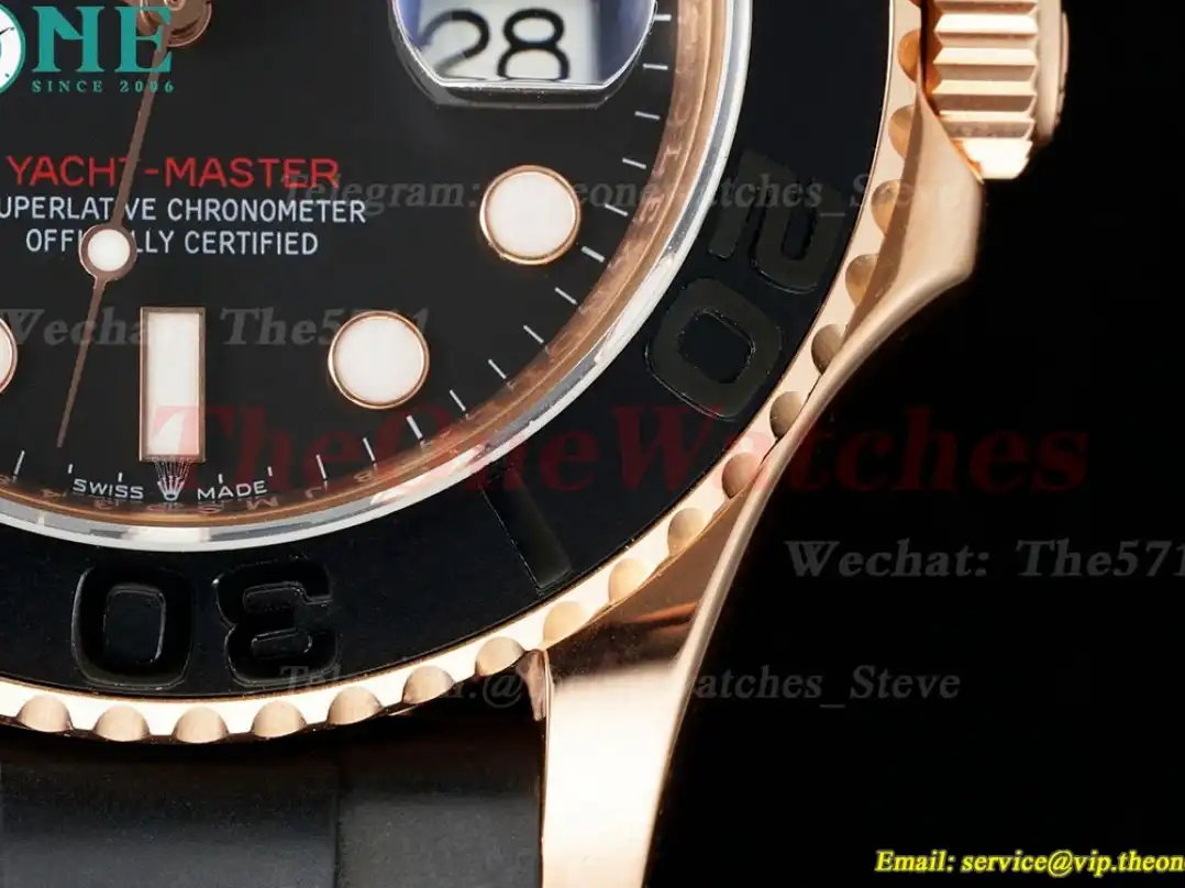 Yacht-Master 126655 40mm RG RU Black Dot KF VR3235(Gain Weight)