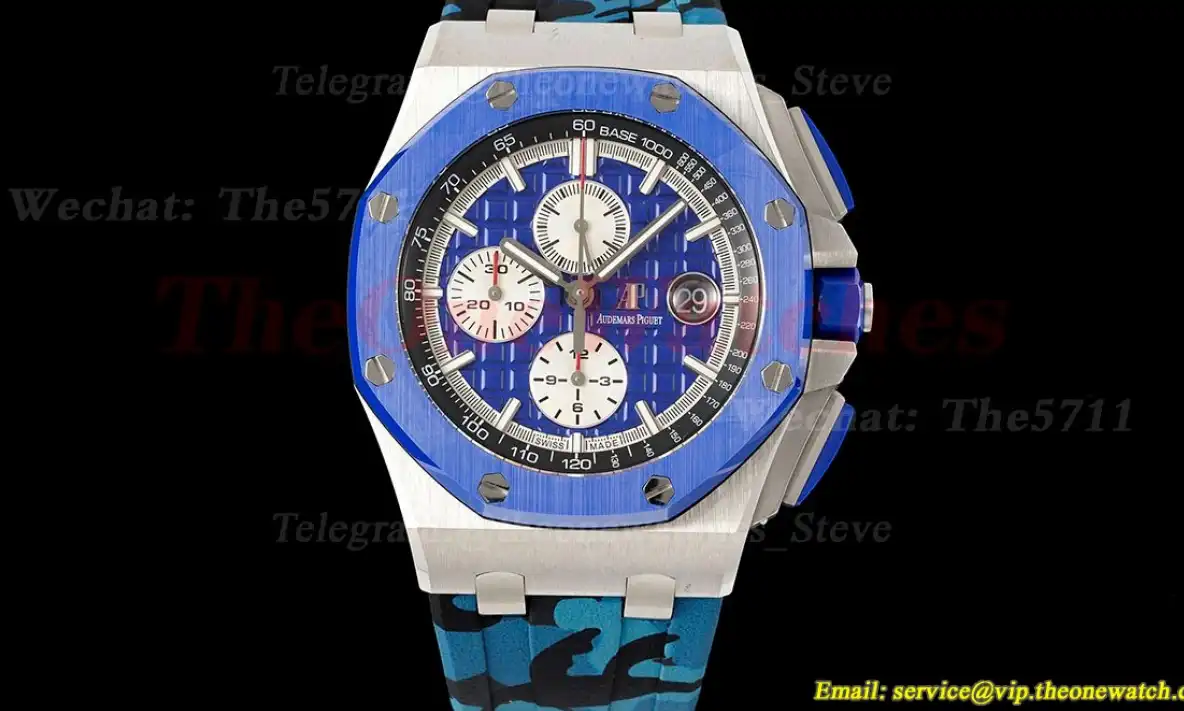 Royal Oak Offshore 44mm SS RU Blue Wht APF A3126