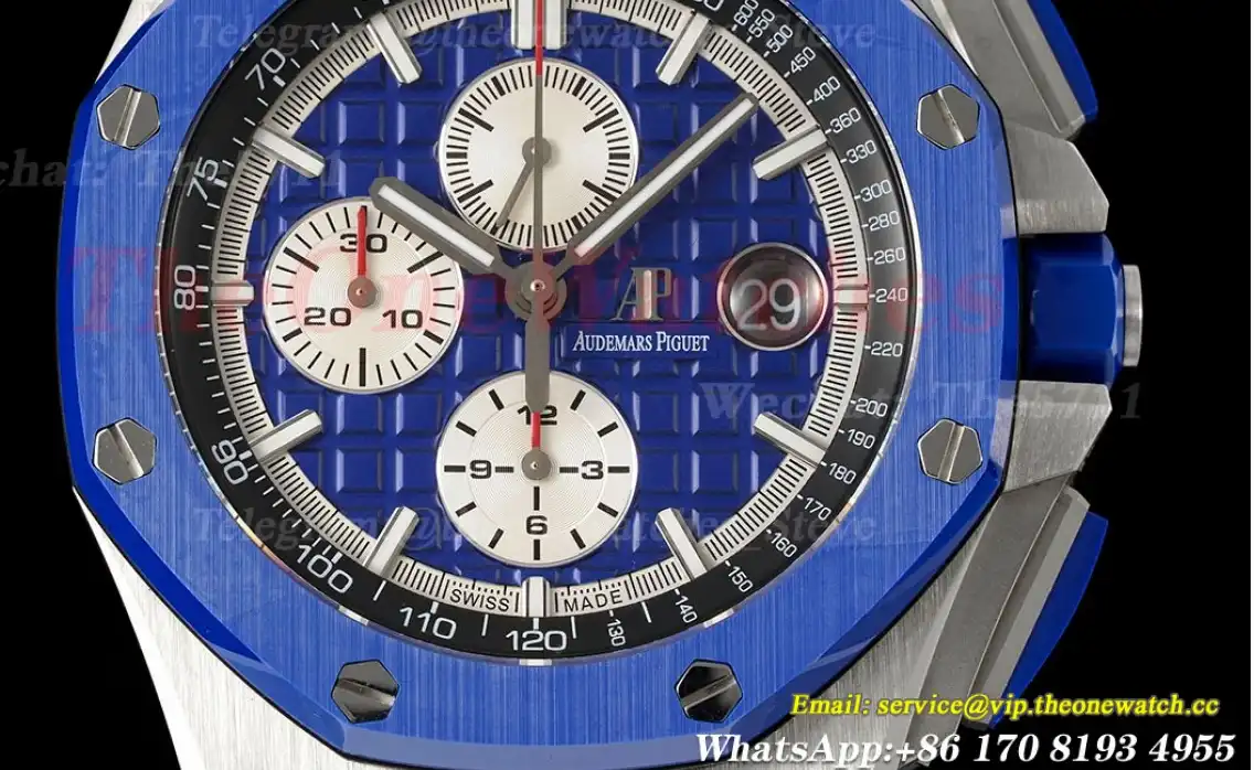 Royal Oak Offshore 44mm SS RU Blue Wht APF A3126