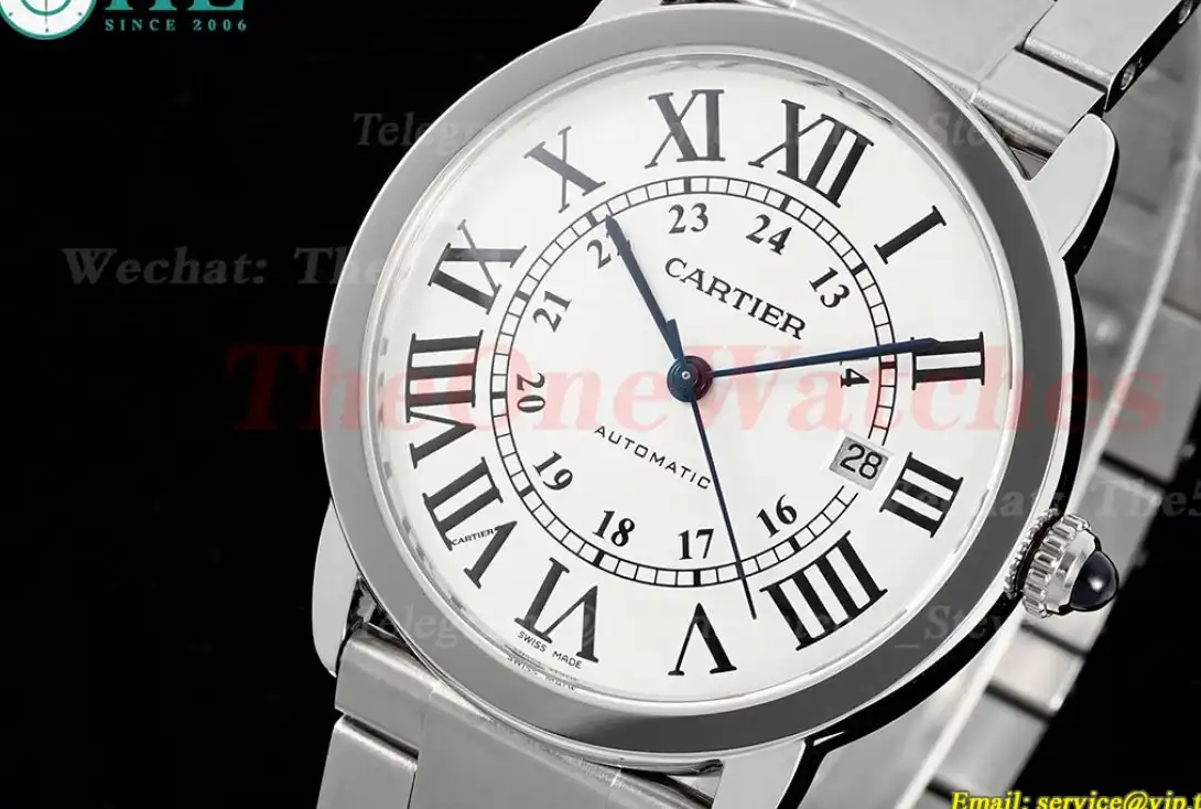 Ronde Solo Date 42mm SS SS White Dial AF MY9015