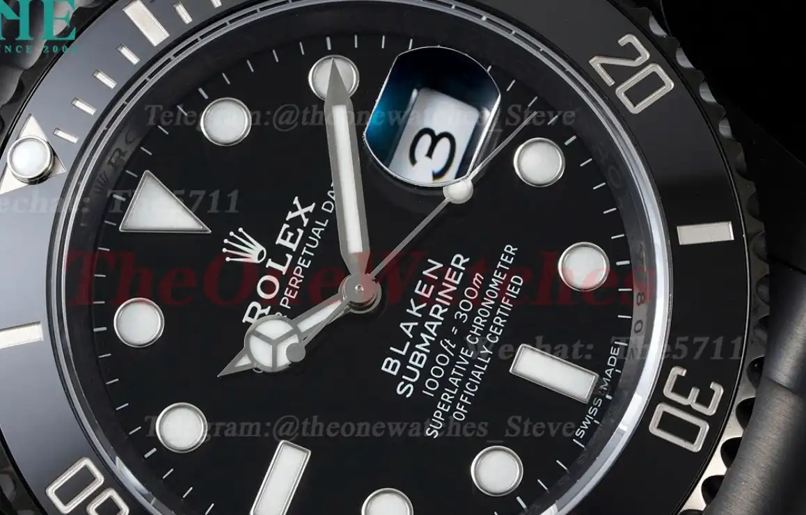 Blaken Submariner 40mm Black Dot DLC SS V6F VS3135