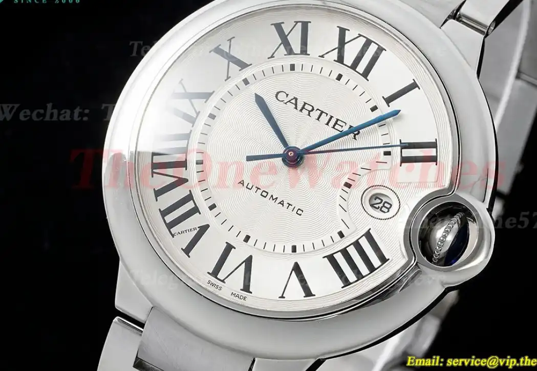 Ballon Bleu De Cartier 42mm SS SS White Dial AF A2824