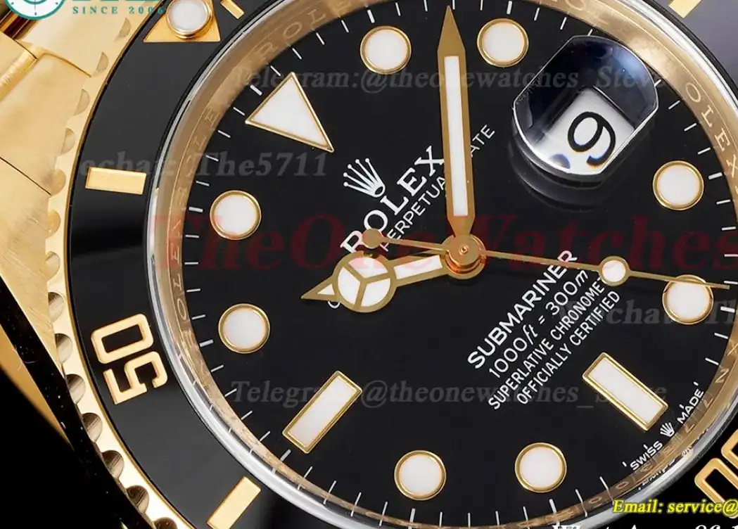 Submariner 126618LN 41mm YG YG Black Dot Clean VR3235