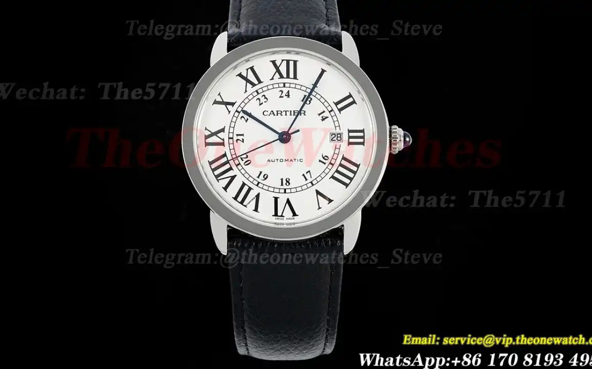 Ronde Solo Date 42mm Togo SS LE White Dial AF MY9015