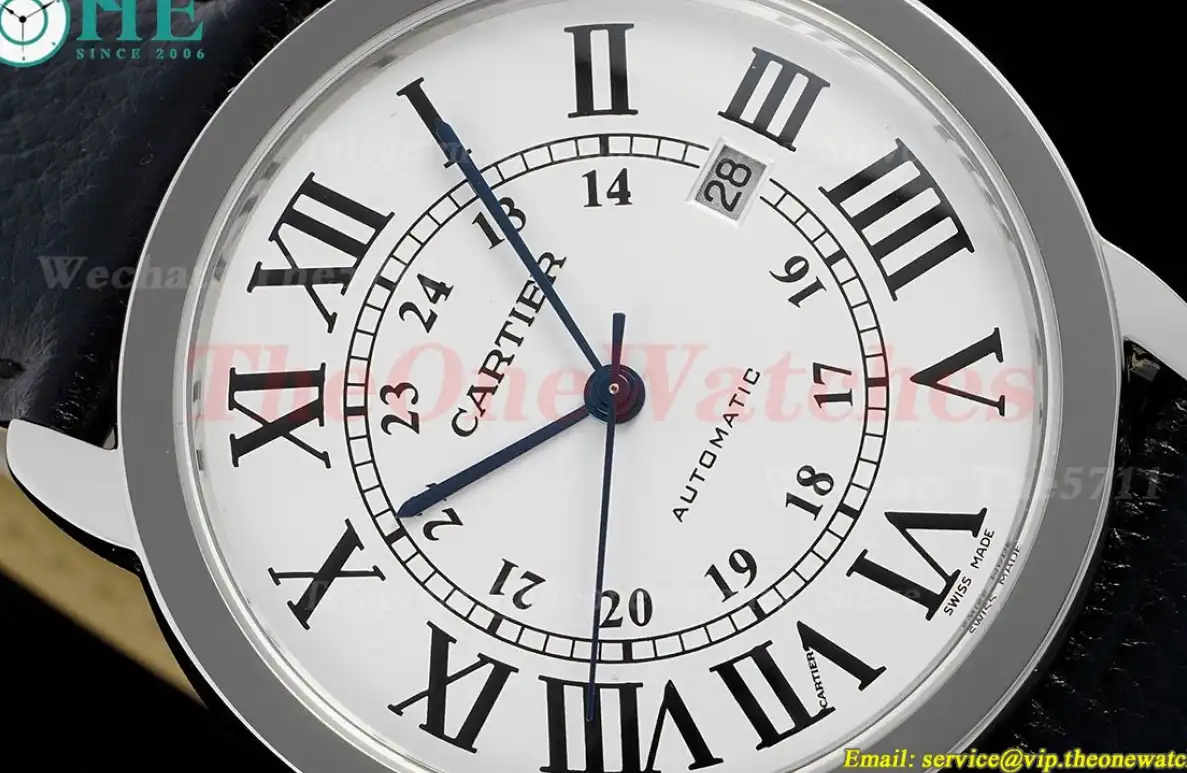 Ronde Solo Date 42mm Togo SS LE White Dial AF MY9015