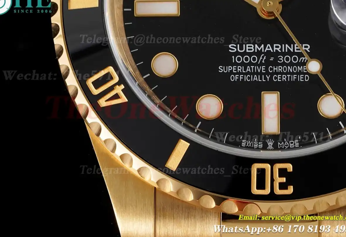 Submariner 126618LN 41mm YG YG Black Dot Clean VR3235