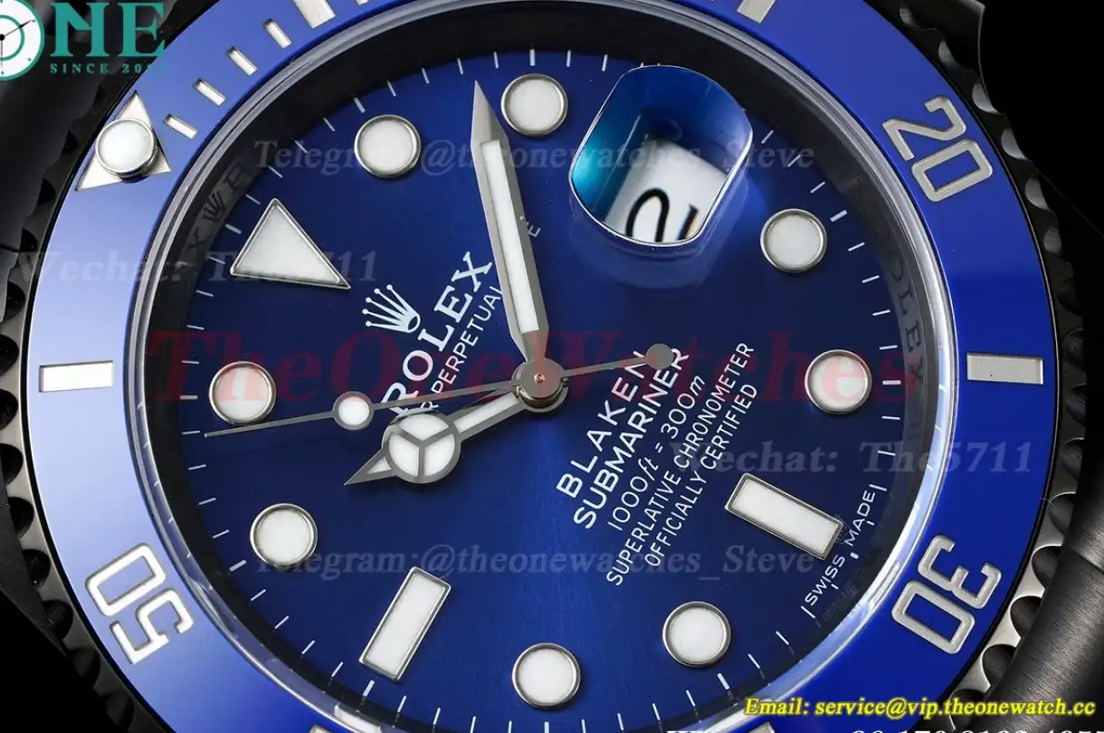 Blaken Submariner 40mm Blue Dot DLC SS V6F VS3135