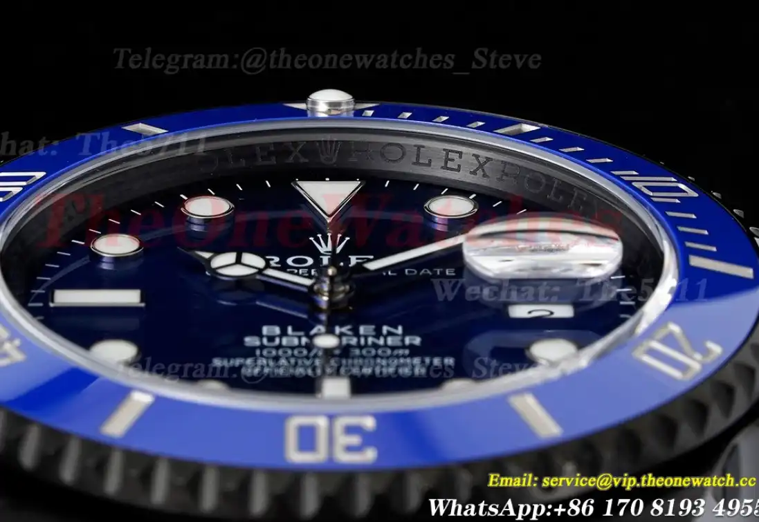 Blaken Submariner 40mm Blue Dot DLC SS V6F VS3135