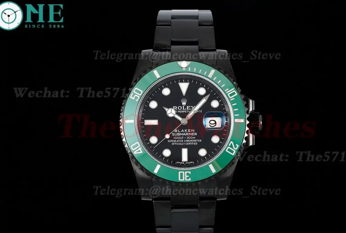 Blaken Submariner 40mm Black Dot DLC SS V6F VS3135