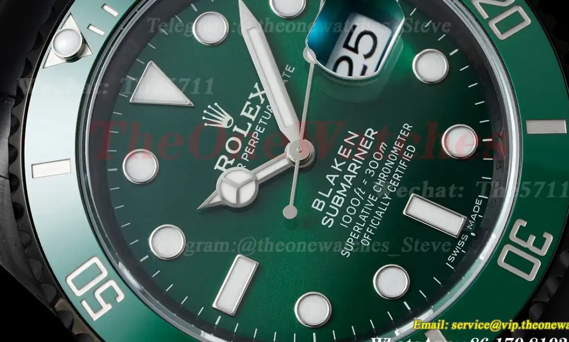 Blaken Submariner 40mm Green Dot DLC SS V6F VS3135