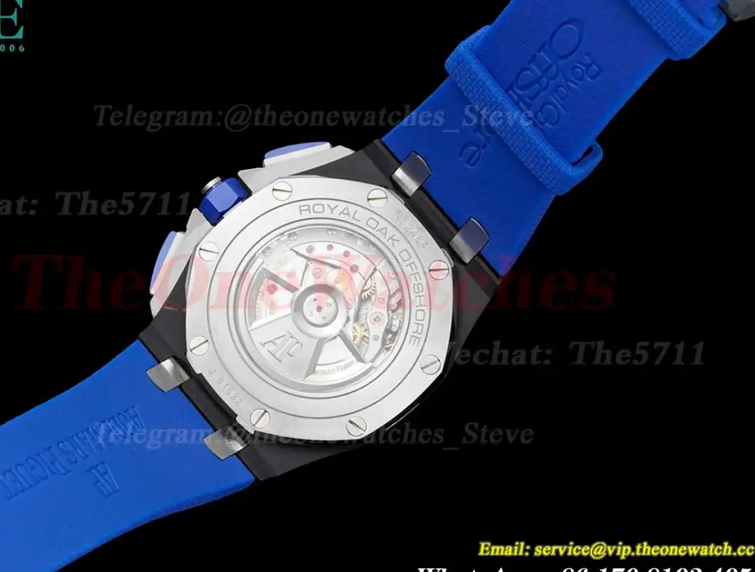 Royal Oak Offshore 44mm Cer RU Blue Wht APF A3126