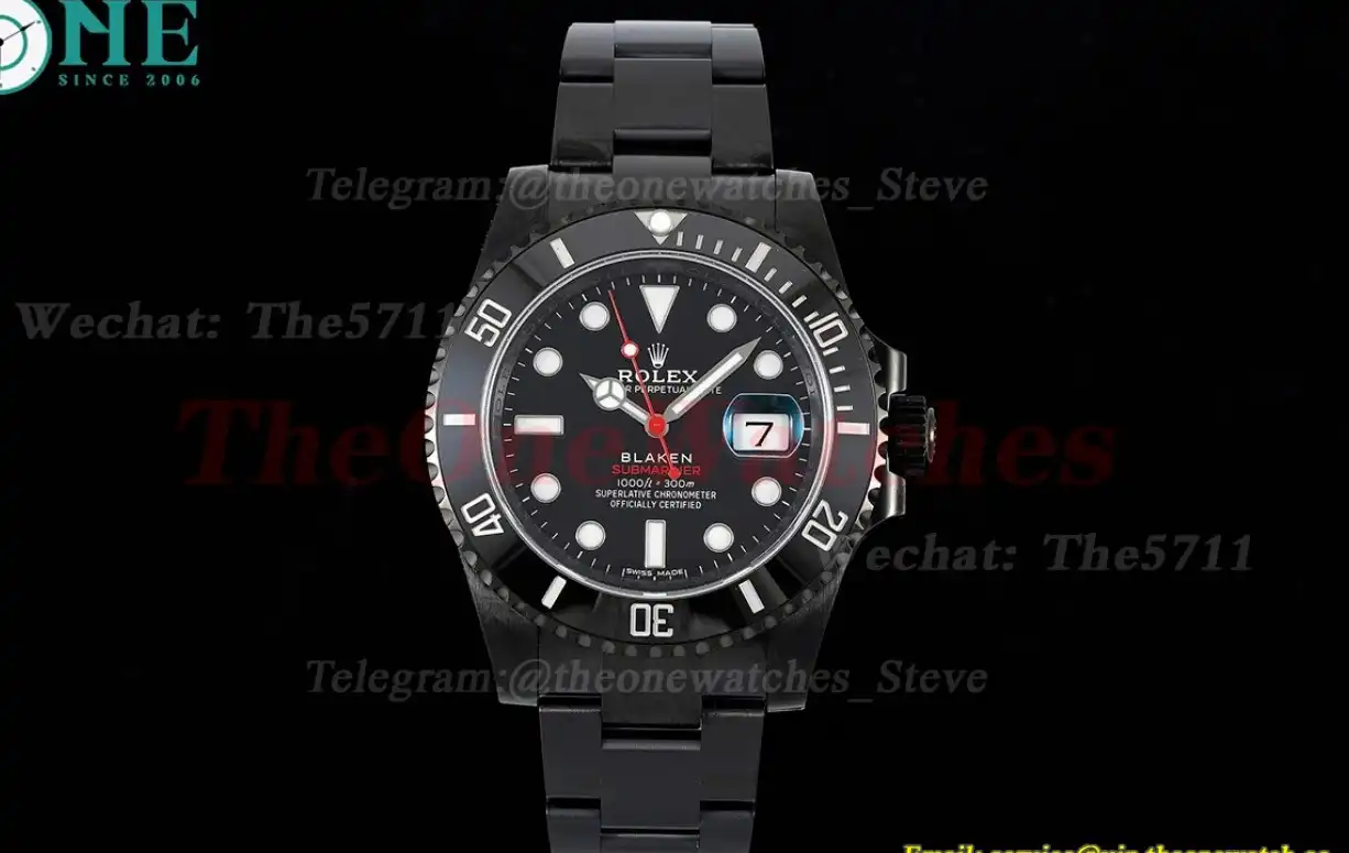 Blaken Submariner 40mm Black Dot DLC SS V6F VS3135