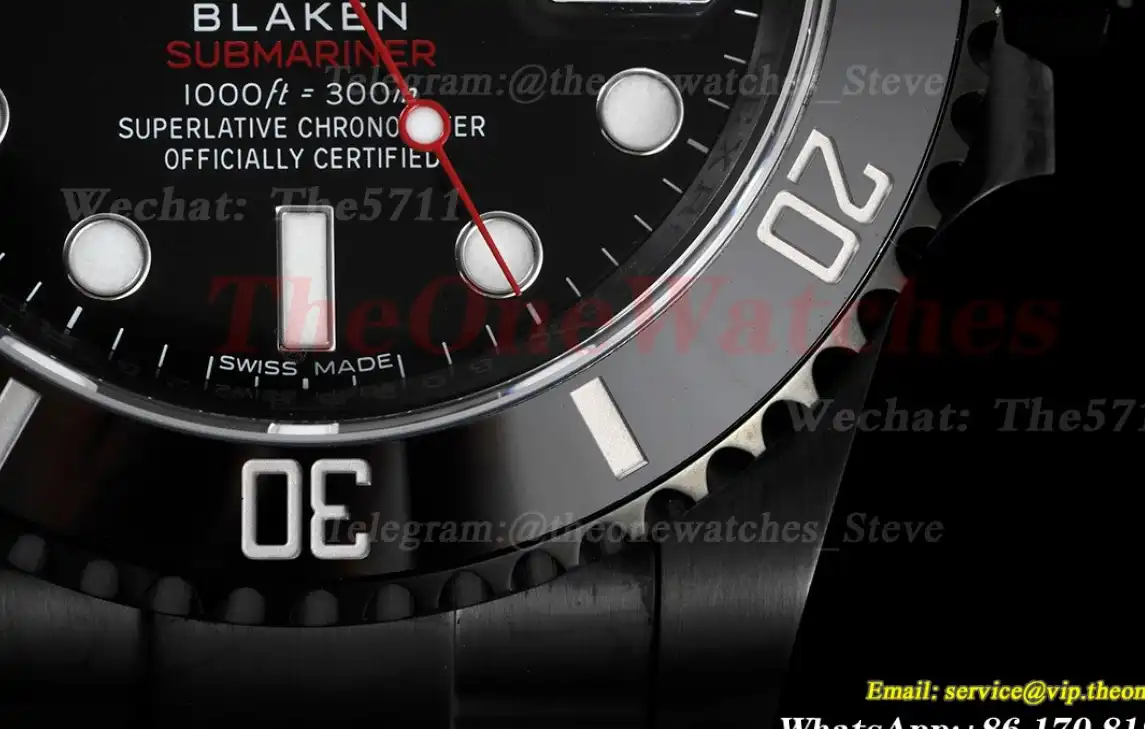 Blaken Submariner 40mm Black Dot DLC SS V6F VS3135