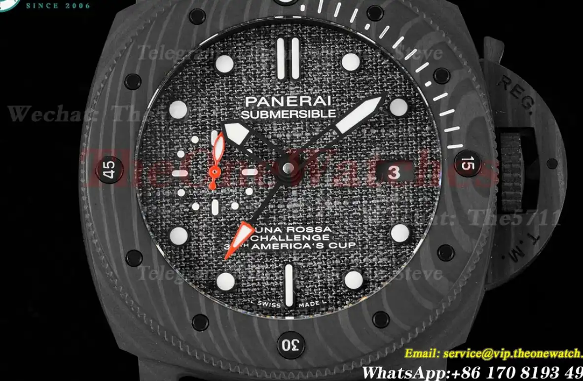 PAM1039 Submersible Luna Rossa GMT 47mm Carbon RU VSF P9010 Super Clone