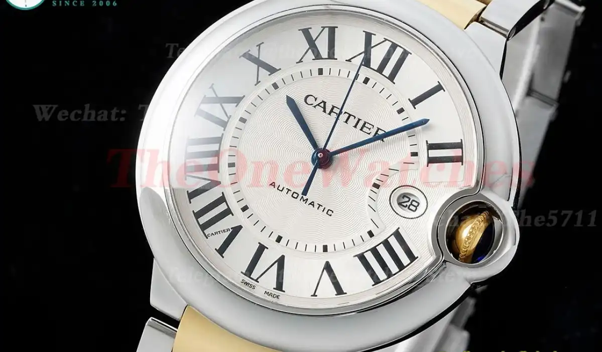 Ballon Bleu De Cartier 42mm YG SS White Dial AF A2824