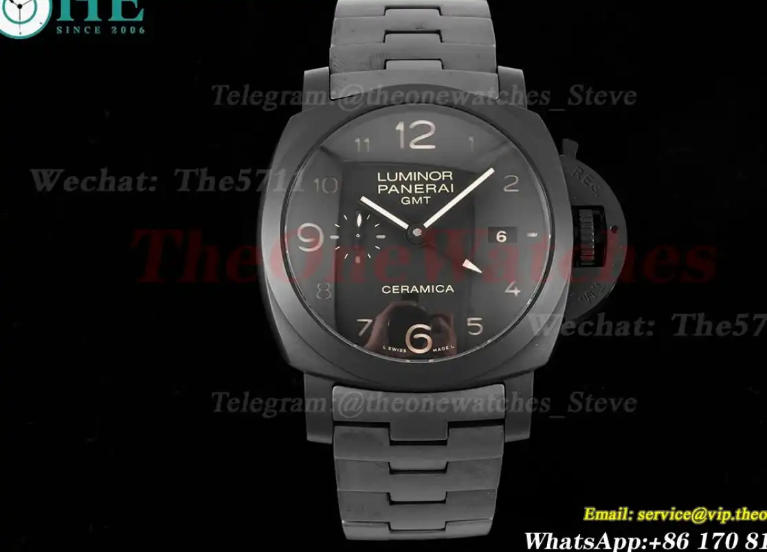 Luminor PAM438 GMT Ceramic Cer Black VSF P9001 Super Clone