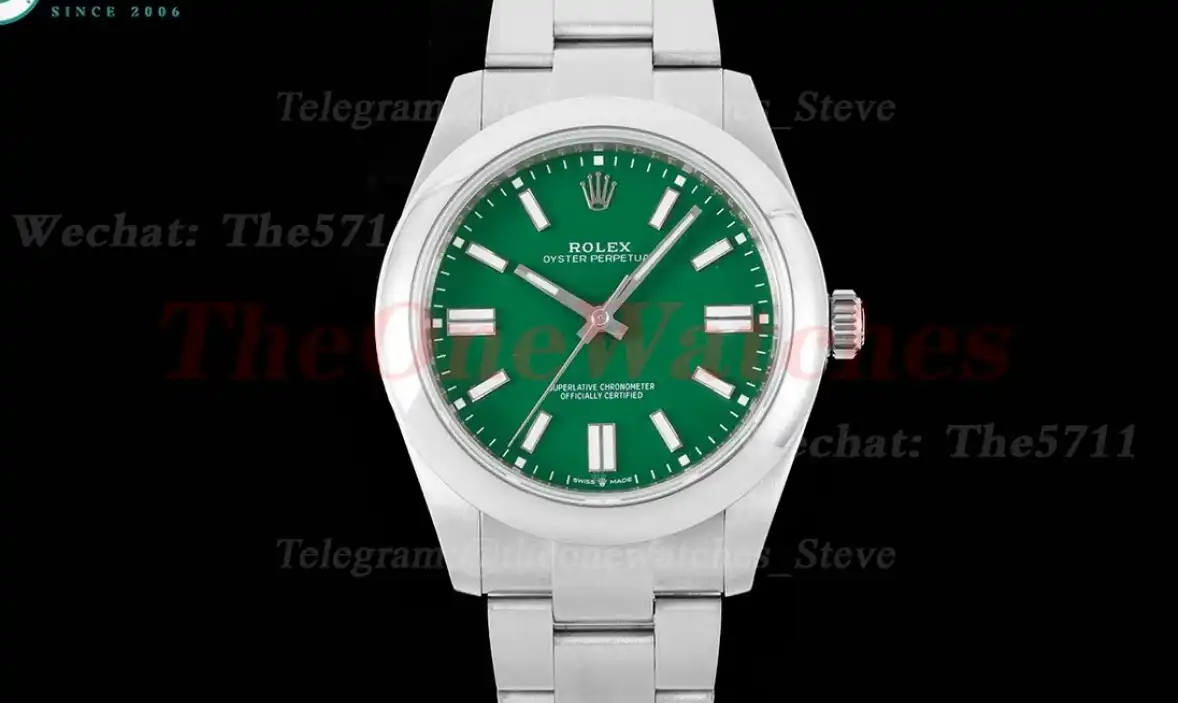 Oyster Perpetual 124300 41mm SS SS Green Dial OWF VR3230