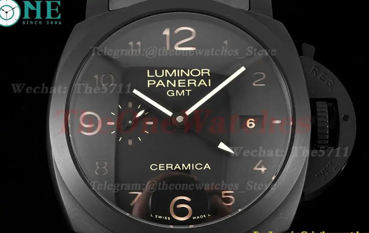 Luminor PAM438 GMT Ceramic Cer Black VSF P9001 Super Clone