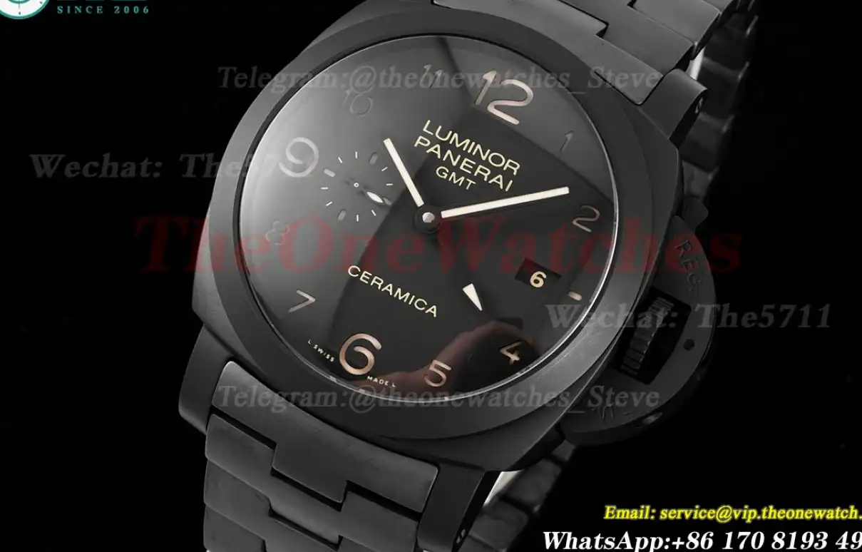 Luminor PAM438 GMT Ceramic Cer Black VSF P9001 Super Clone