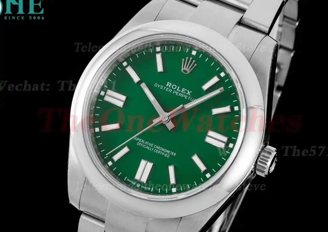 Oyster Perpetual 124300 41mm SS SS Green Dial OWF VR3230