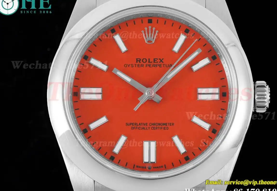 Oyster Perpetual 124300 41mm SS SS Red Dial OWF VR3230