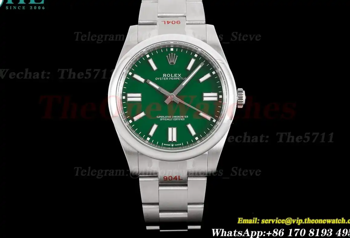 Oyster Perpetual 124300 41mm SS SS Green EWF A3230