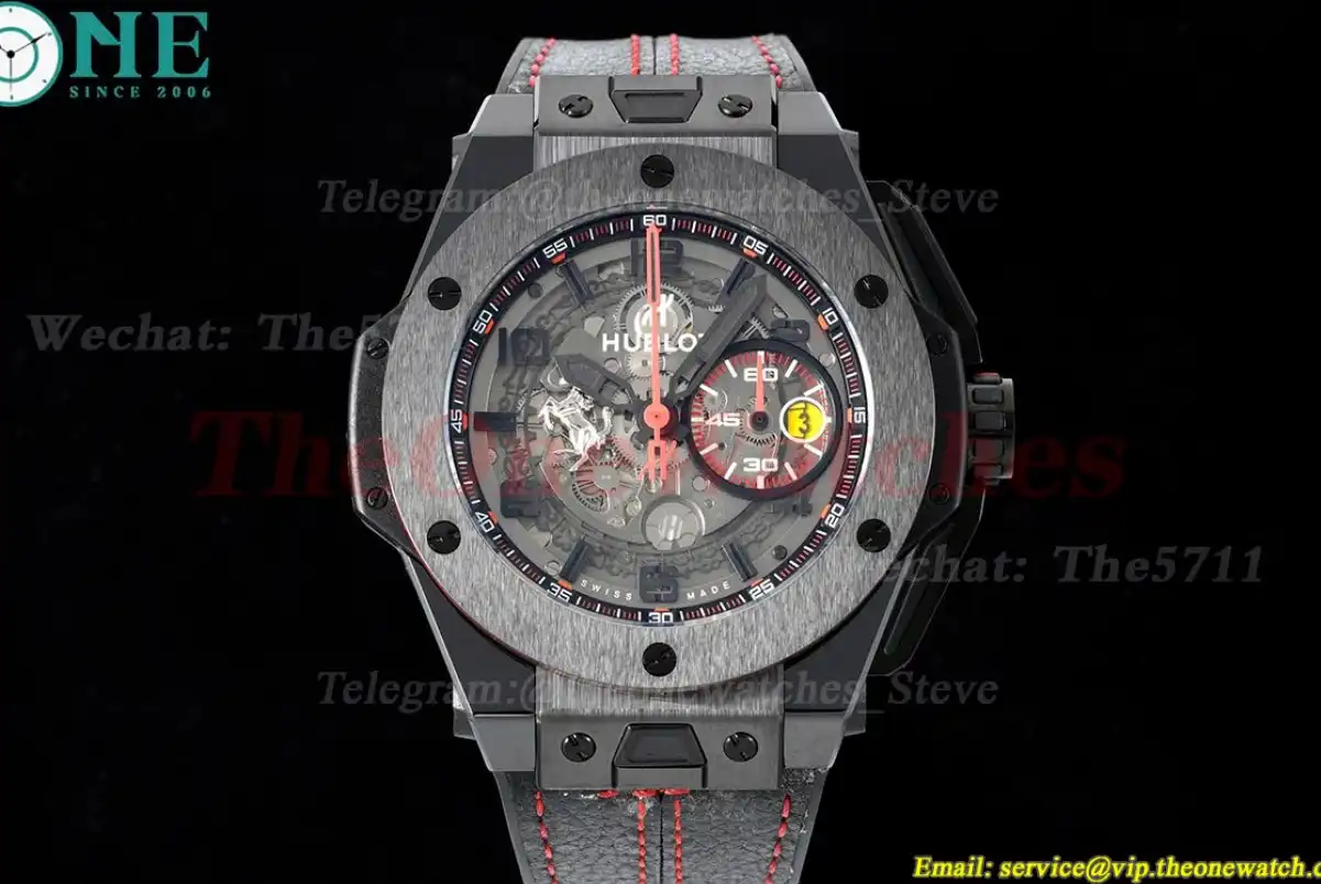 Big Bang Ferrari 45mm Ceramic TI  Grey LE V6 HUB1288