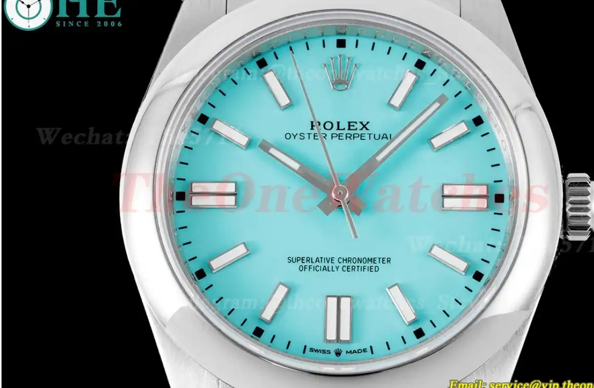 Oyster Perpetual 124300 41mm SS SS Tiffany Blue Dial OWF VR3230