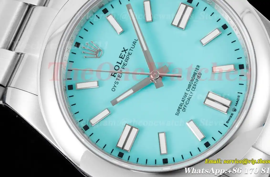 Oyster Perpetual 124300 41mm SS SS Tiffany Blue Dial OWF VR3230