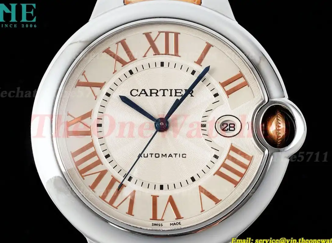 Ballon Bleu De Cartier 42mm RG SS White Dial AF A2824