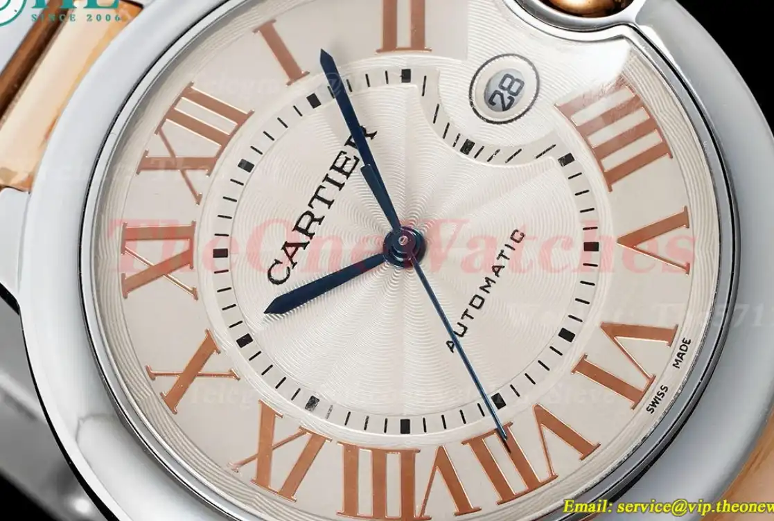 Ballon Bleu De Cartier 42mm RG SS White Dial AF A2824