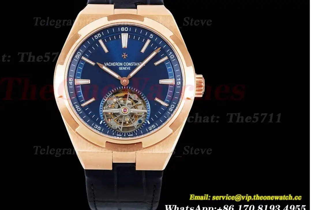 Overseas ref 6000V RG LE Blue Stk BBR Tourbillon