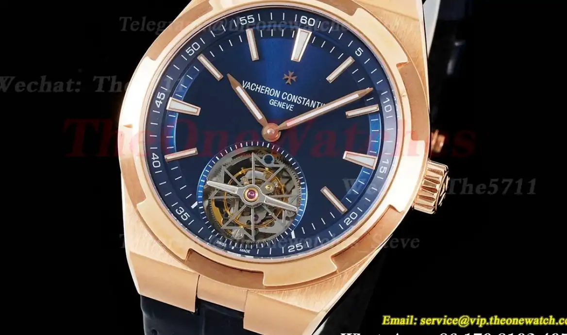 Overseas ref 6000V RG LE Blue Stk BBR Tourbillon