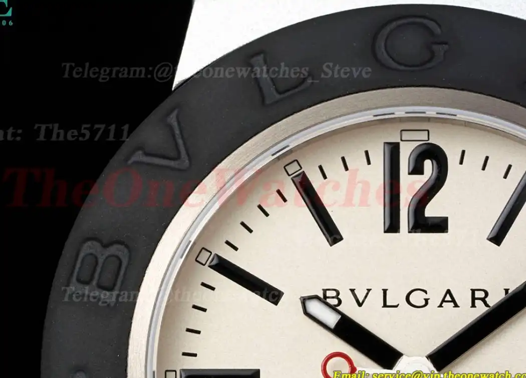 Bvlgari 103382 40mm Aluminum RU Cream dial BVF A2892