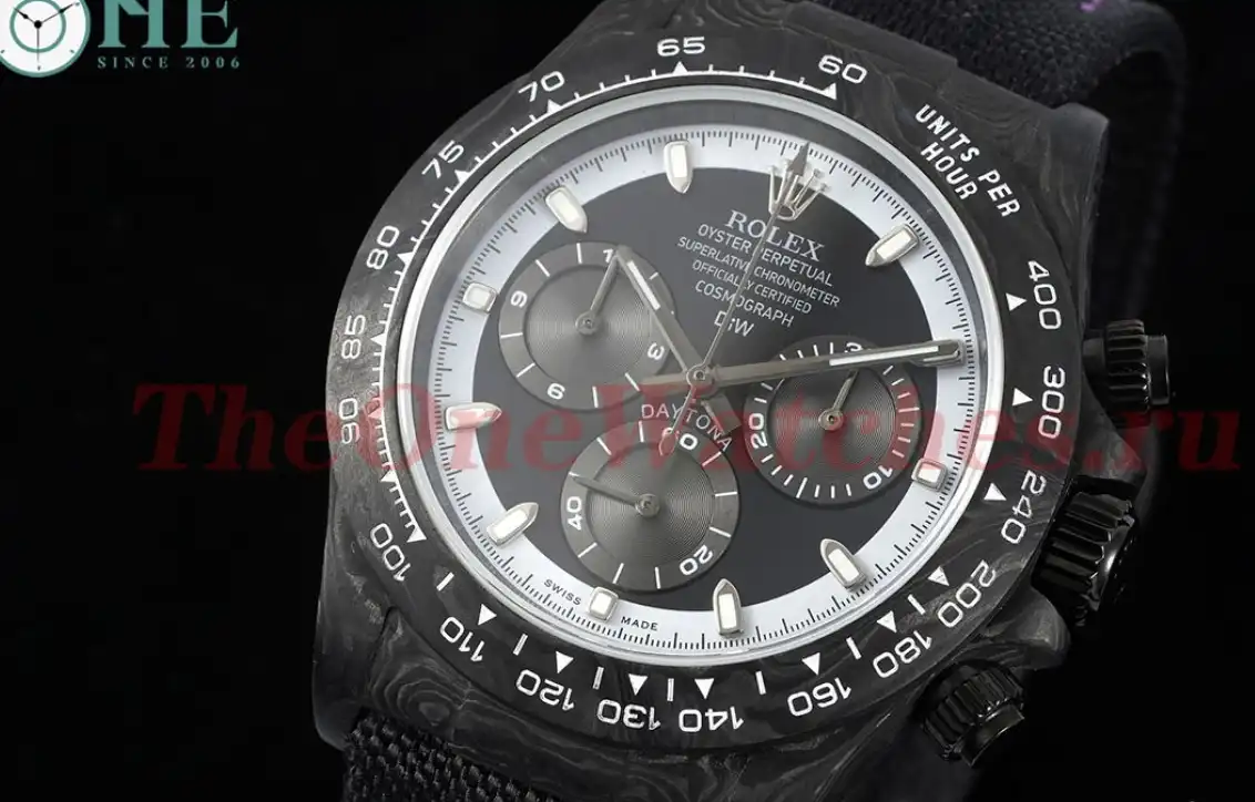 Daytona DIW 40mm Carbon NY Black White Dial QF SA4130