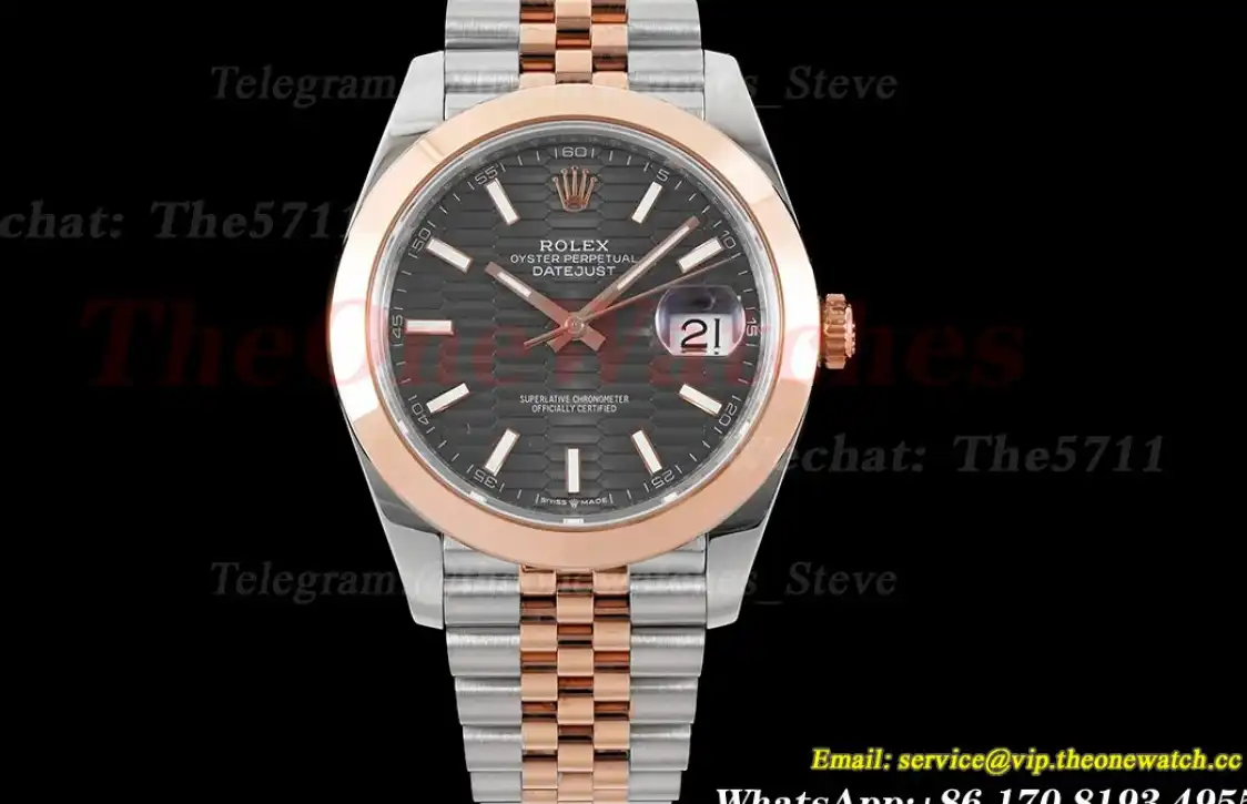 Datejust 126301 41mm Jubilee 904L SS RG Grey Stk King VR3235