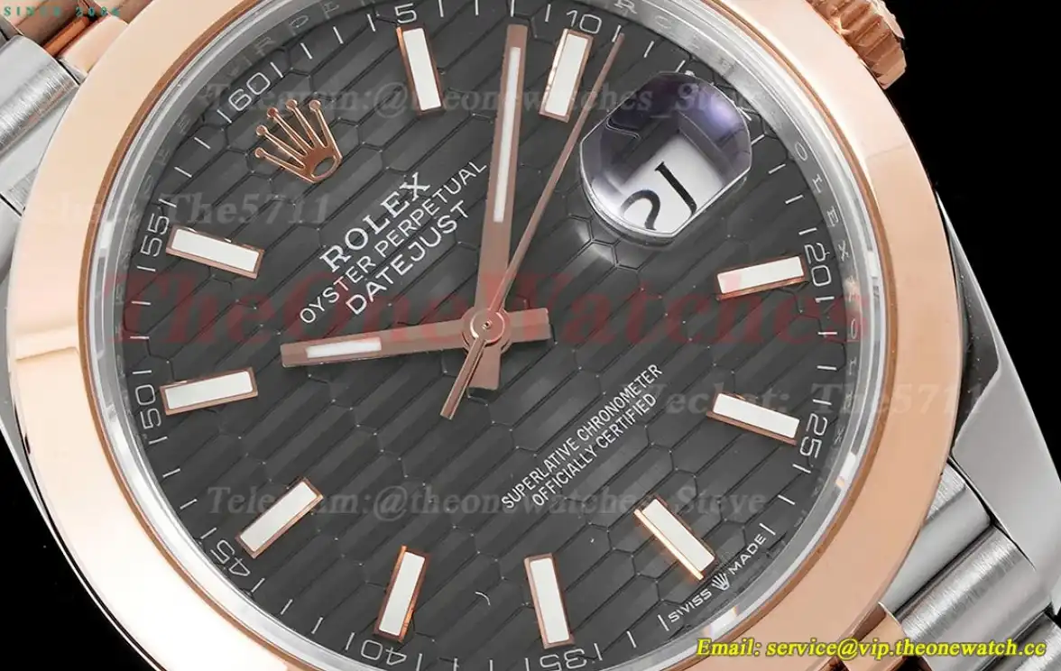 Datejust 126301 41mm Jubilee 904L SS RG Grey Stk King VR3235