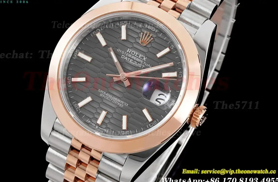 Datejust 126301 41mm Jubilee 904L SS RG Grey Stk King VR3235