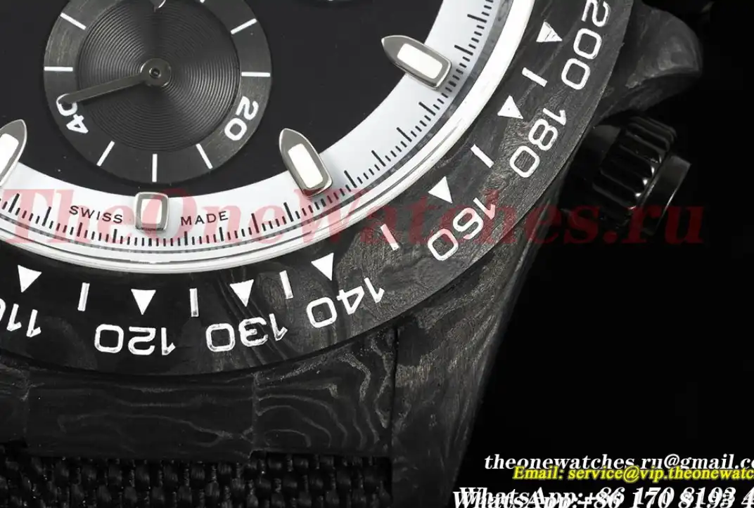 Daytona DIW 40mm Carbon NY Black White Dial QF SA4130