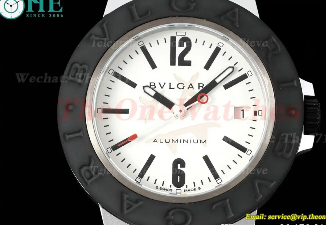 Bvlgari 103539 40mm Aluminum RU White dial BVF A2892