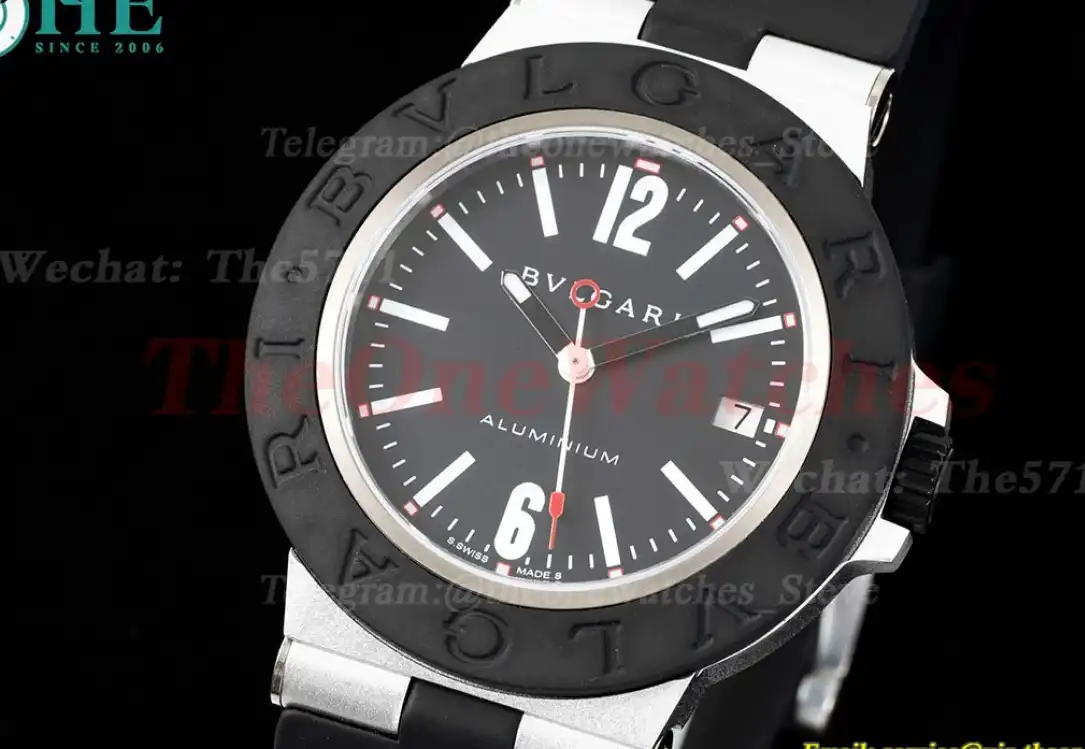 Bvlgari 103445 40mm Aluminum RU Black dial BVF A2892