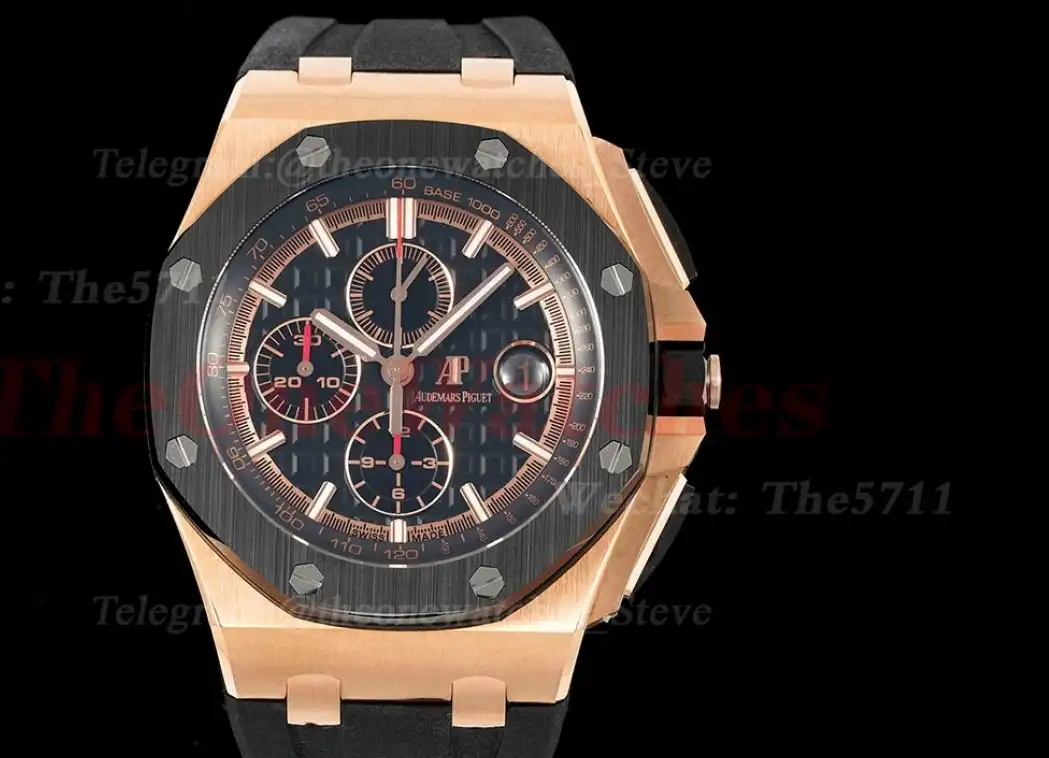 Royal Oak Offshore 44mm CER RG RU Blk Stk RSF A3126