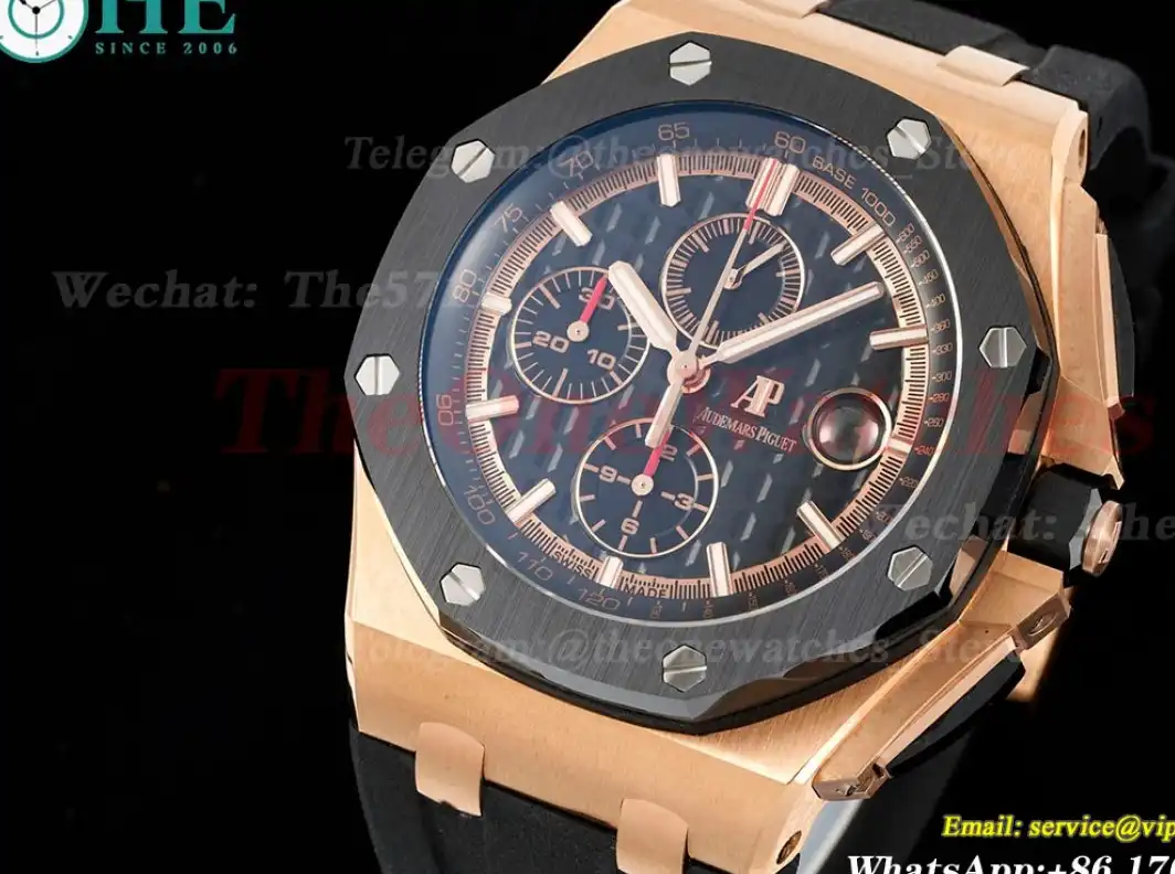 Royal Oak Offshore 44mm CER RG RU Blk Stk RSF A3126