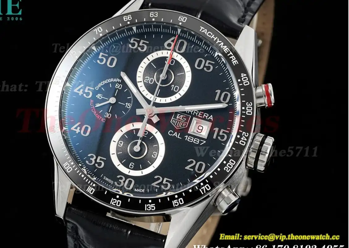 Carrera Heuer 43mm SS LE Black Num V6F A1887