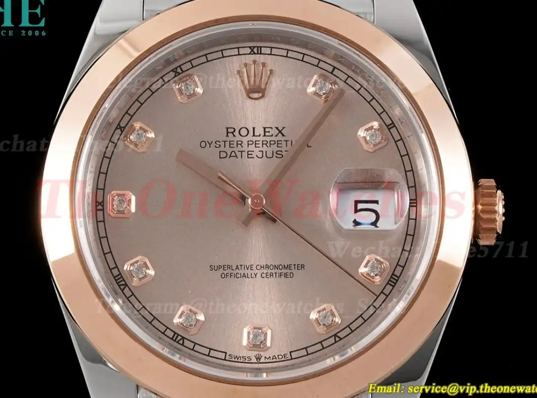 Datejust 126301 41mm Jubilee 904L SS RG RG Dia King VR3235