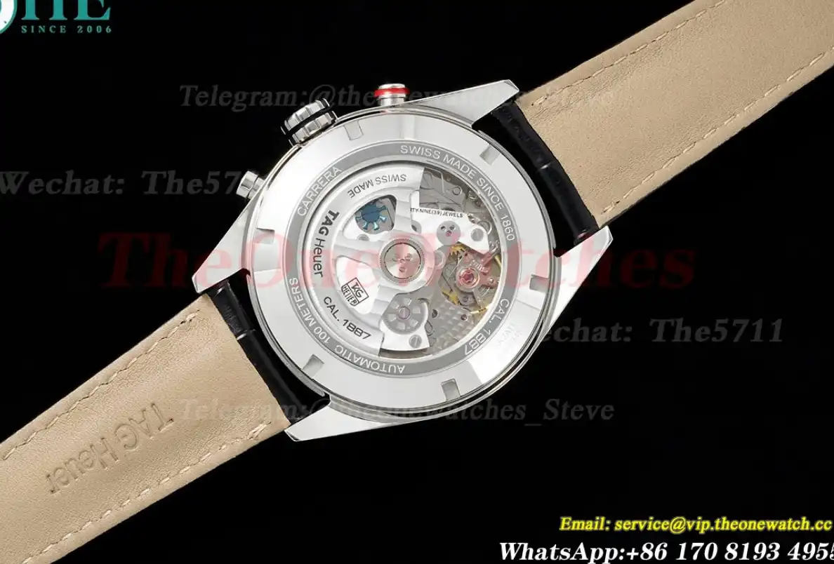 Carrera Heuer 43mm SS LE Black Num V6F A1887