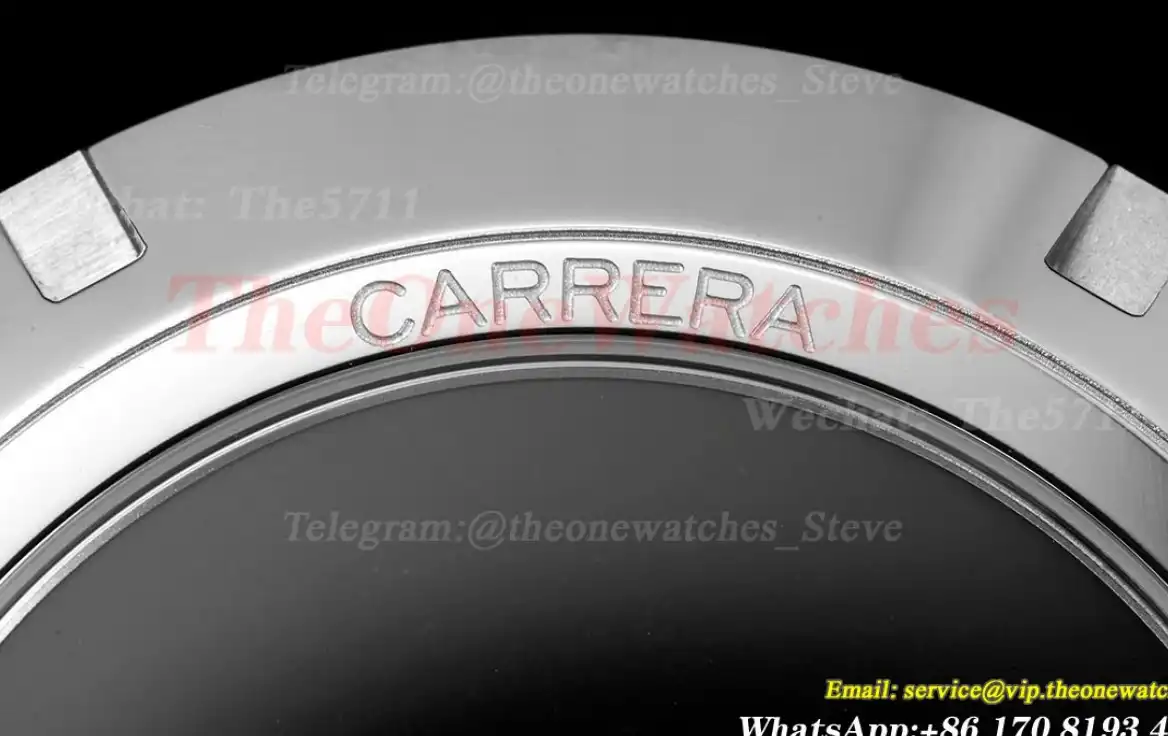 Carrera Heuer 43mm SS SS Black Num V6F A1887