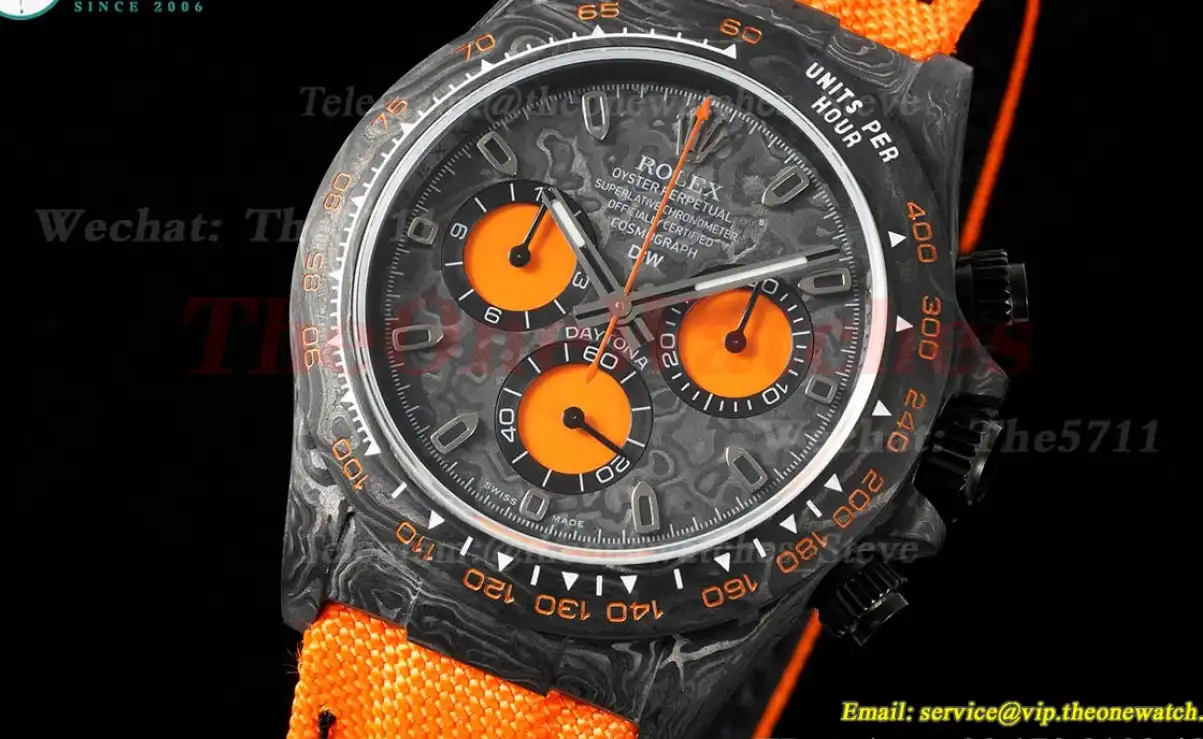 Daytona DIW 40mm Carbon NY Black Orange QF SA4130