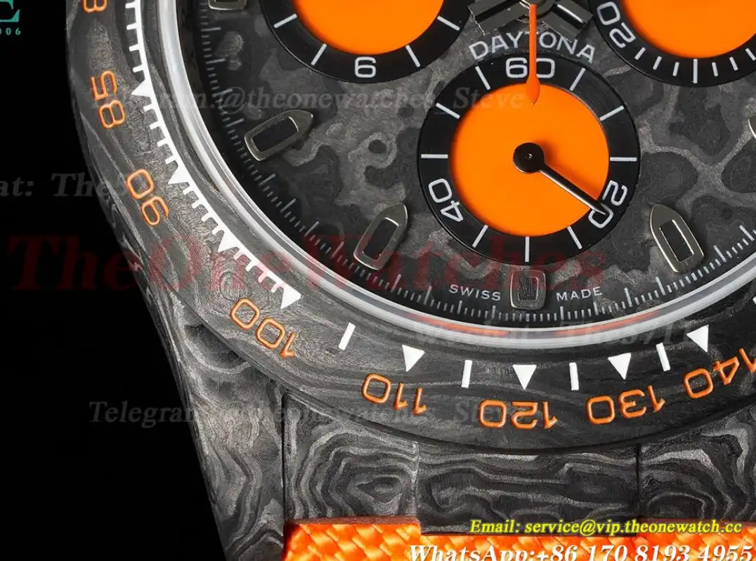 Daytona DIW 40mm Carbon NY Black Orange QF SA4130